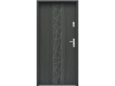 Zdjęcie: Drzwi wejściowe do mieszkań Bastion N-53 Grafit 80 cm lewe OSP KR CENTER