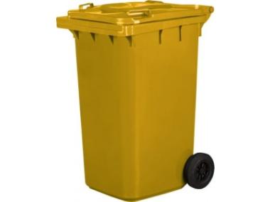 Zdjęcie: Pojemnik kosz na śmieci 240 L żółty OŁER