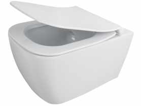 Miska WC z deską bezkołnierzową Hiacynt New biały DEANTE