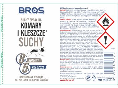 Zdjęcie: Spray na komary i kleszcze suchy 90 ml BROS