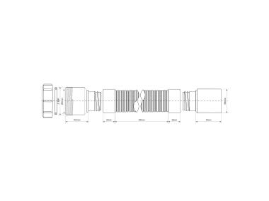 Zdjęcie: Złączka montażowa redukcyjna elastyczna L-500 z końcówkami 2 x50 mm MCALPINE