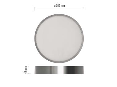 Zdjęcie: Panel LED natynkowy Nexxo, okrągły, srebrny, 28,5W, CCT EMOS