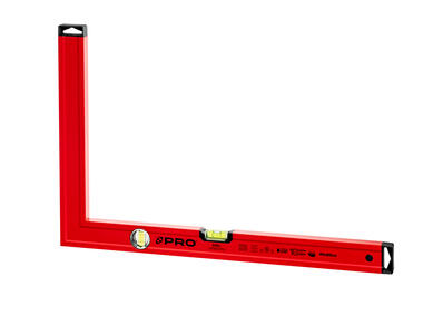 Zdjęcie: Kątownica czerwona wskaźnik pionu i poziomu  40x60 cm PRO