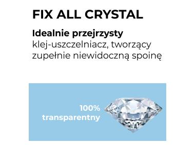 Zdjęcie: Klej uszczelniacz hybrydowy Fix All Crystal 125 ml bezbarwny SOUDAL