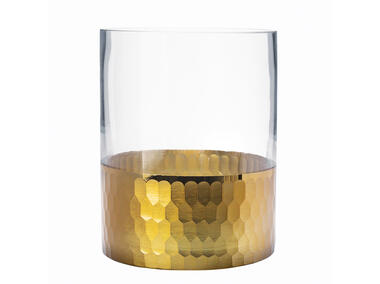 Zdjęcie: Wazon świecznik szklany 15 cm Golden Honey ALTOMDESIGN