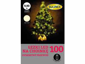 Lampki choinkowe LED łezki 100 lampek - 9,9 m ciepły biały BULINEX