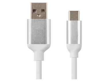 Zdjęcie: Kabel Usb 2.0, wtyk A - C, ładowanie, transmisja danych, 1 m, biały EMOS