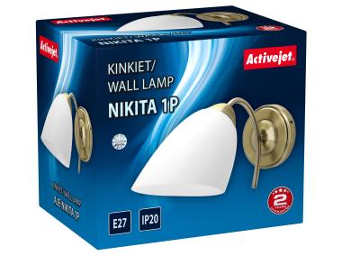 Zdjęcie: Kinkiet Aje-Nikita 1P E27 1x60W Patyna ACTIVEJET