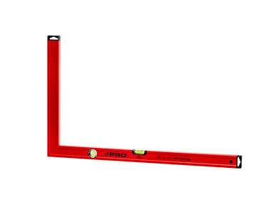 Zdjęcie: Kątownica czerwona wskaźnik pionu i poziomu 50x80 cm PRO
