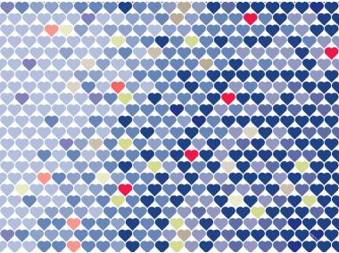 Zdjęcie: Komplet podkładek korkowych Love  40x29,5 cm - 2 szt. serca niebieskie AMBITION