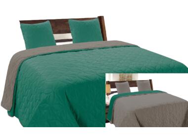 Zdjęcie: Narzuta Vigo II 180x220+2/40 cm 006 emerald-graphite EUROMAT