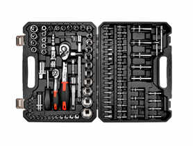 Zestaw kluczy nasadowych z grzechotkami 1/2 i 1/4 108 szt. CrV PRO FACHMAYER MAX