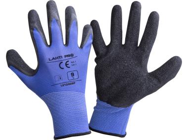 Zdjęcie: Rękawice lateks niebiesko-czarne l212408p, 12 par, "8",CE, LAHTI PRO