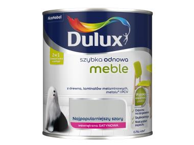 Zdjęcie: Farba akrylowa Szybka Odnowa Meble najpopularnieszy szary 0,75 L DULUX