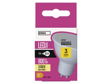 Zdjęcie: Żarówka LED Classic MR16 GU10, 7 W (60 W) 800 lm ciepła biel, ściemnialna EMOS