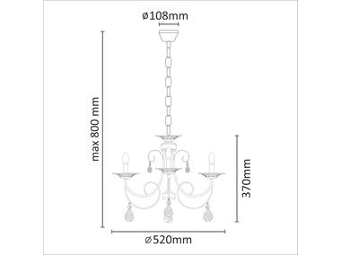 Zdjęcie: Lampa wisząca Ralph 3xE14 złoty mat IL MIO