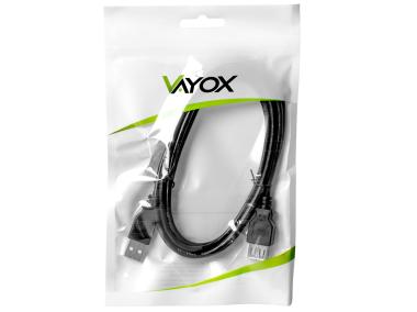 Zdjęcie: Kabel USB A wtyk - USB A gniazdo 1,8 m VA0235-1,8 (LB0015) VAYOX