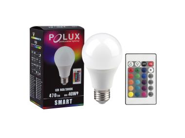 Zdjęcie: Żarówka LED Smart A60 E27 RGB 6 W Pilot POLUX