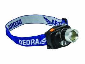 Latarka czołowa 3 W Cree Led, regulacja ostrości, z bateriami DEDRA