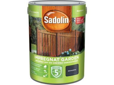 Zdjęcie: Impregnat dekoracyjny do drewna ogrodowego Garden 5 L antracytowy SADOLIN