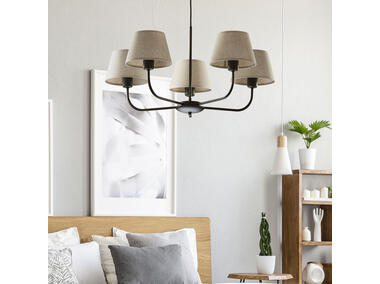 Zdjęcie: Lampa wisząca Chicago Linen 5 x E27 3989 TK LIGHTING