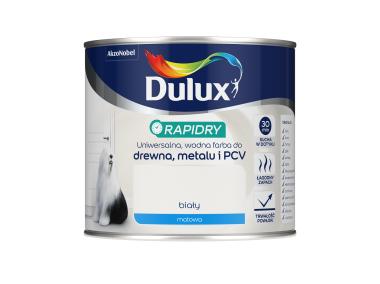 Zdjęcie: Farba do drewna, metalu, PCV Rapidry biały matt 0,4 L DULUX