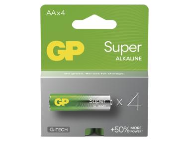 Zdjęcie: Bateria alkaliczna GP Super AA (LR6) 4PP EMOS