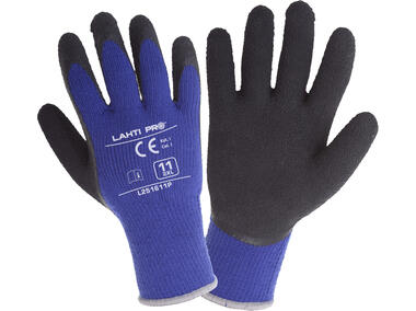 Zdjęcie: Rękawice ociepielane niebiesko-czarne,  11, CE, LAHTI PRO