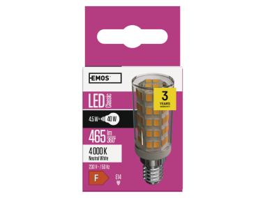 Zdjęcie: Żarówka LED do okapu Classic JC, E14, 4,5 W (40 W), 465 lm, neutralna biel EMOS