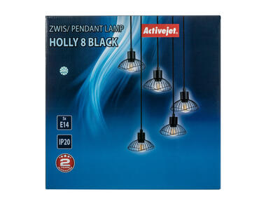 Zdjęcie: Lampa wisząca AJE-HOLLY 8 Black 5xE14 ACTION