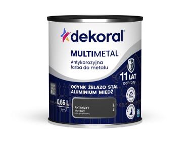 Zdjęcie: Farba do metalu Multimetal antracytowa 0,65 L DEKORAL