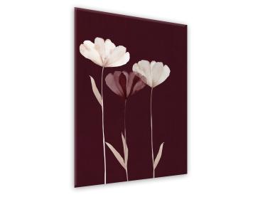 Zdjęcie: Obraz Glasspik Flowers 50x70 cm Gl303 Maroon Glam STYLER