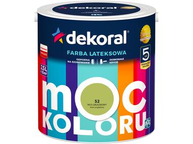Zdjęcie: Farba lateksowa Moc Koloru mus groszkowy 2,5 L DEKORAL