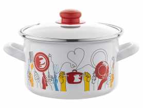 Garnek emaliowany prosty Pepito 18 cm - 2,6 L EMALIA PLESZEW