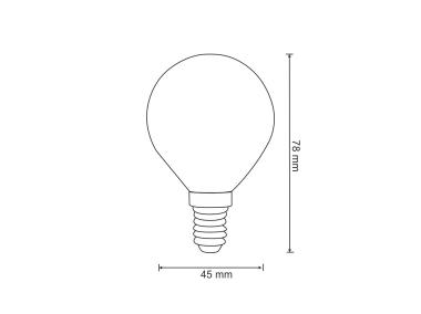 Zdjęcie: Żarówka dekoracyjna G45 E14 4 W clear POLUX