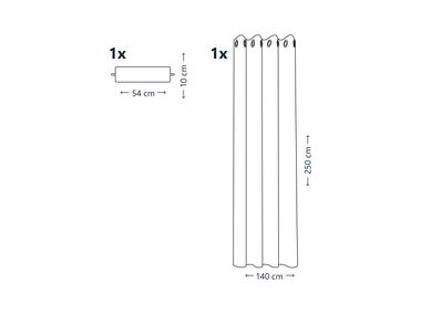 Zdjęcie: Zasłona Piramides butelkowa zieleń 140x250 cm AMELIAHOME