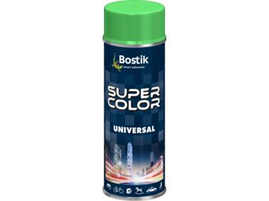 Zdjęcie: Lakier uniwersalny ogólnego zastosowania Super Color Universal jasnozielony RAL 6018 400 ml BOSTIK