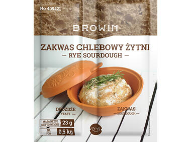 Zdjęcie: Zakawas chlebowy żytni z drodżami i słodem 23 g BROWIN