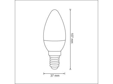 Zdjęcie: Żarówka LED Smart C37 E14 RGB 4,5 W 350lm POLUX