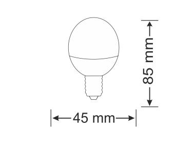 Zdjęcie: Żarówka LED G45 E14  6,3 W 560 lm pc+aluminium POLUX