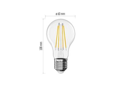 Zdjęcie: Żarówka LED Filament A60, E27, 3,8 W (60 W), 806 lm, ciepła biel EMOS