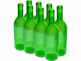 Butelka na wino 0,75 L zielona zgrzewka 8 szt. BROWIN