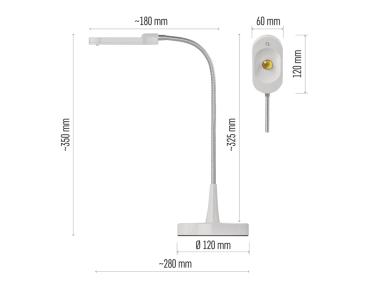 Zdjęcie: Lampa biurkowa LED white & home biała EMOS