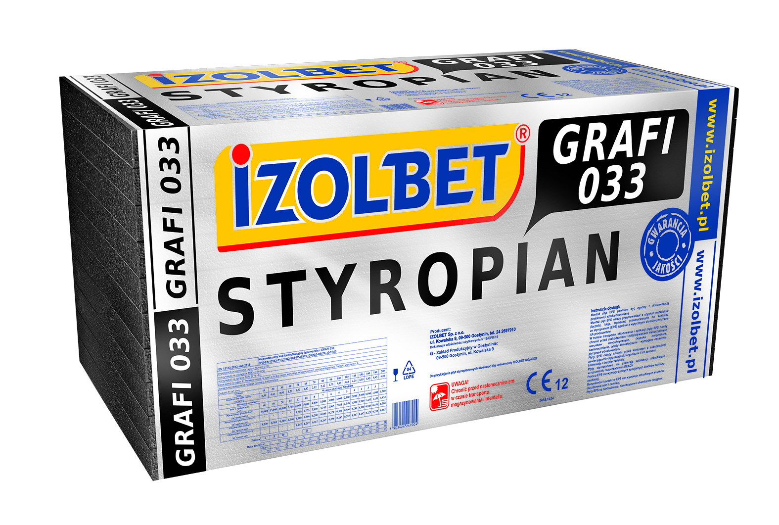 Styropian Grafitowy Eps Grubo Cm Izolbet Izolbet Styropian Do