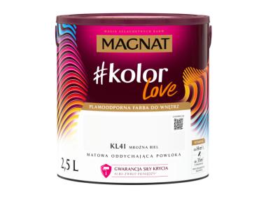 Zdjęcie: Farba plamoodporna kolorLove KL41 mroźna biel 2,5 L MAGNAT