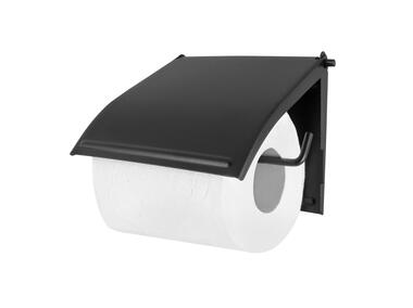 Zdjęcie: Uchwyt na papier toaletowy samoprzylepny czarny AWD INTERIOR