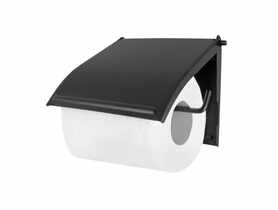 Uchwyt na papier toaletowy samoprzylepny czarny AWD INTERIOR