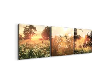 Zdjęcie: Set obrazów na płótnie Canvas 3x 32x32 cm summery STYLER