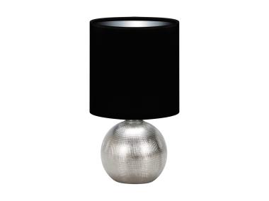 Zdjęcie: Lampka stołowa Perlo E14 kolor srebrny/czarny STRUHM