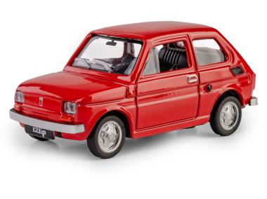 Zdjęcie: Model metalowy Prl Fiat 126P czerwony DAFFI